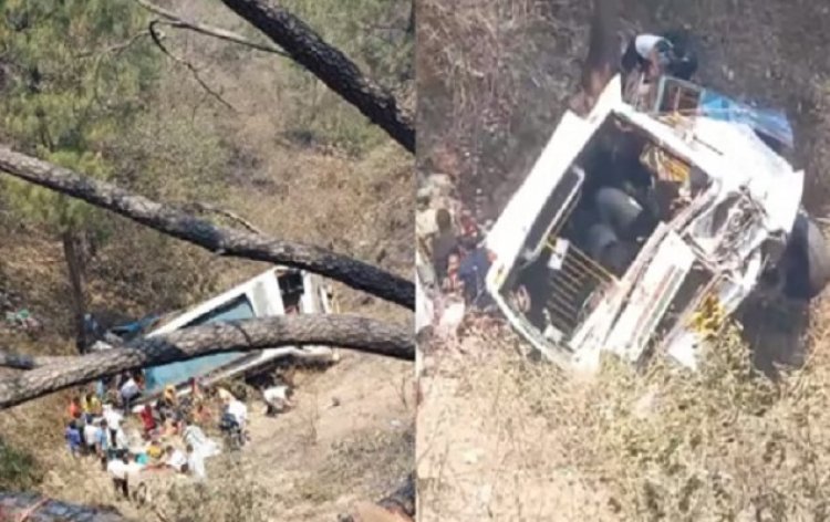 Accident : श्रद्धालुओं से भरी बस खाई में गिरी, 15 की मौत, 40 घायल