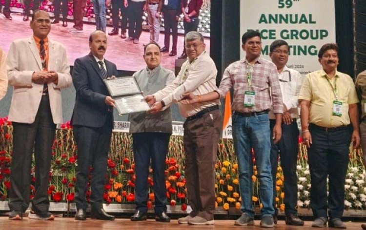 AWARD: धान के जर्मप्लाज्म संग्रहण के लिए इंदिरा गांधी कृषि विश्वविद्यालय को मिला विशेष अवार्ड...