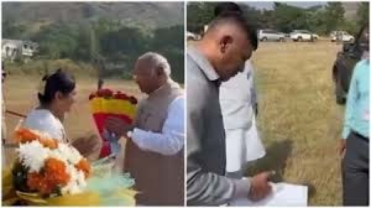 EC के अधिकारियों ने Mallikarjun Kharge के बैगों की ली तलाशी..