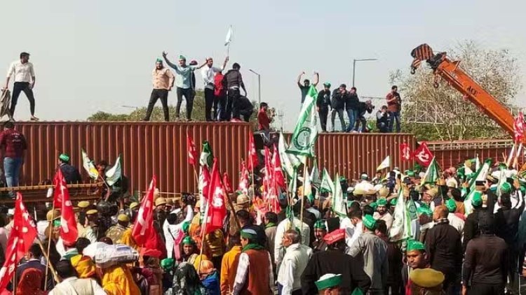 Farmers Protest : किसान आंदोलन के कारण यातायात प्रभावित, जाम में फंसी एंबुलेंस..